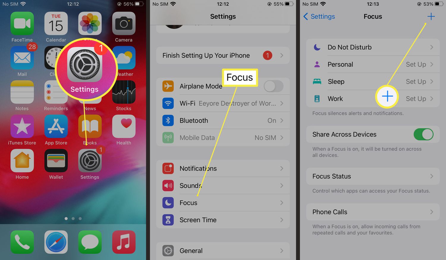 What is Share Focus Status on iPhone?